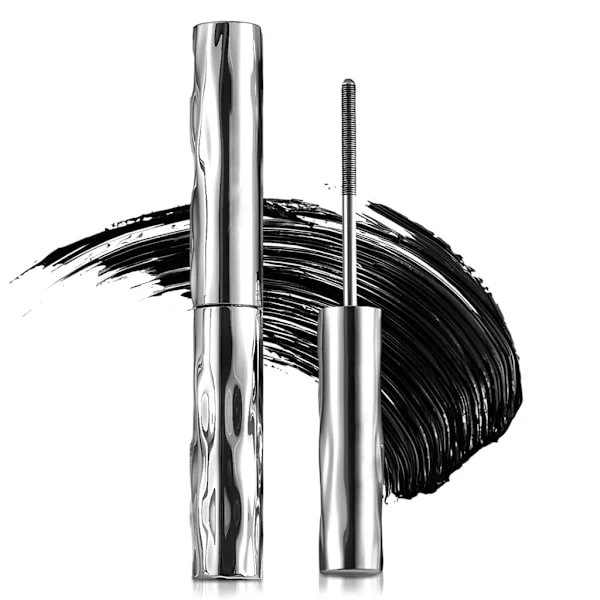 Iron Wand Mascara, Metall Mascara Borste, Böjande Metallstav Mascara Svart, Vattentät Naturlig Längd Smal Uppbyggnad
