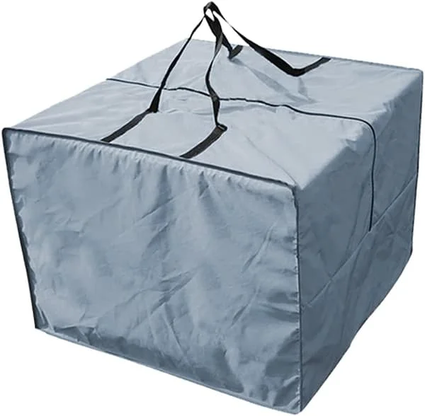 Dynförvaringsväska - Slitstark 210D förvaringsväska för trädgårdsdynor med dragkedja, kapacitet 81 x 81 x 61 cm 2