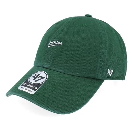 47 Brand - MLB - Green - unconstructed - Cap - Oakland Athletics B. Runner Script Clean Up Green Dad Cap - Hatstore