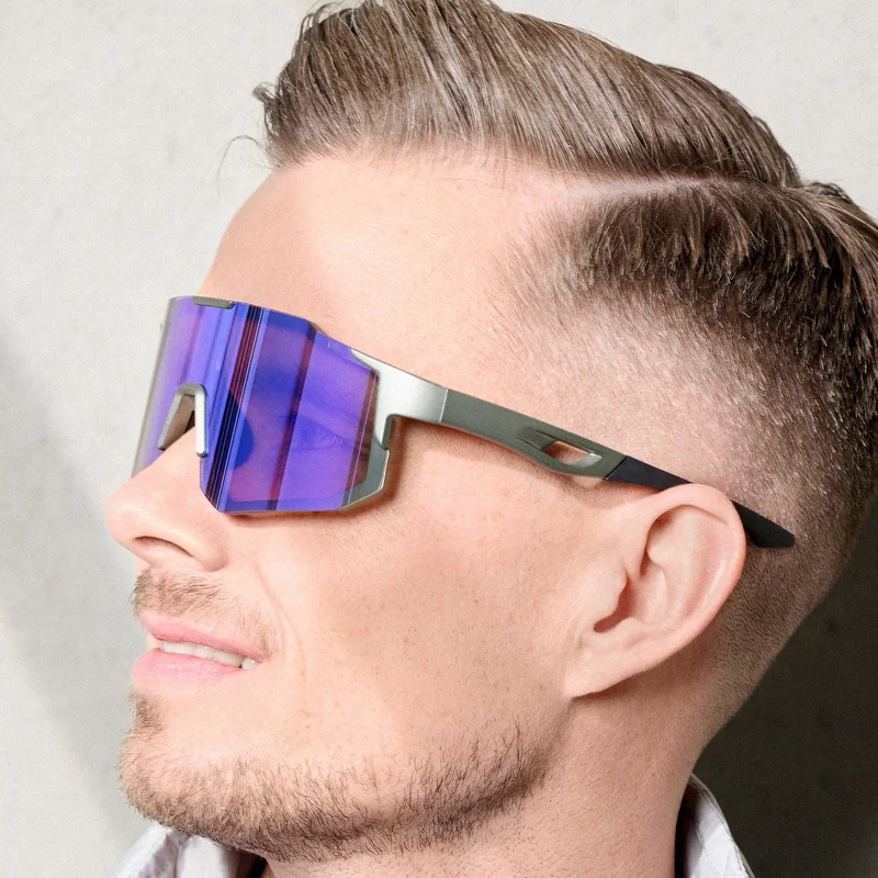 Black & Green Wraparound Sports Sunglasses for Men - Sports sunglasses