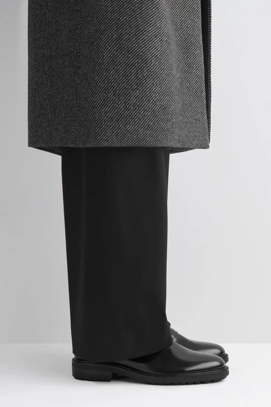 COS Men's Scarpe Oxford In Pelle in Nero