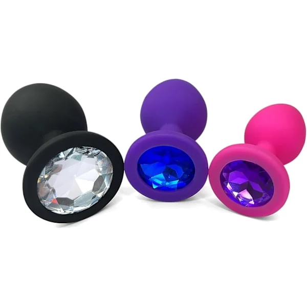 【DENGTU】Silikon analplugg set, sexleksaker analplugg, kvinnlig sexleksak analplugg, manlig sexleksak analplugg par njutning, S + M + L plugg