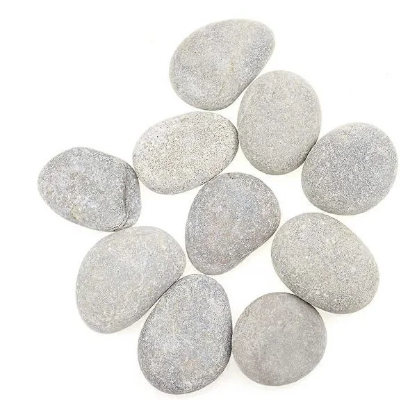 Strandsten til maling, 10 stk. glatte, flade, store sten til maling af kunsthåndværk, 30-50 mm, flade sten til potter, farverig maling