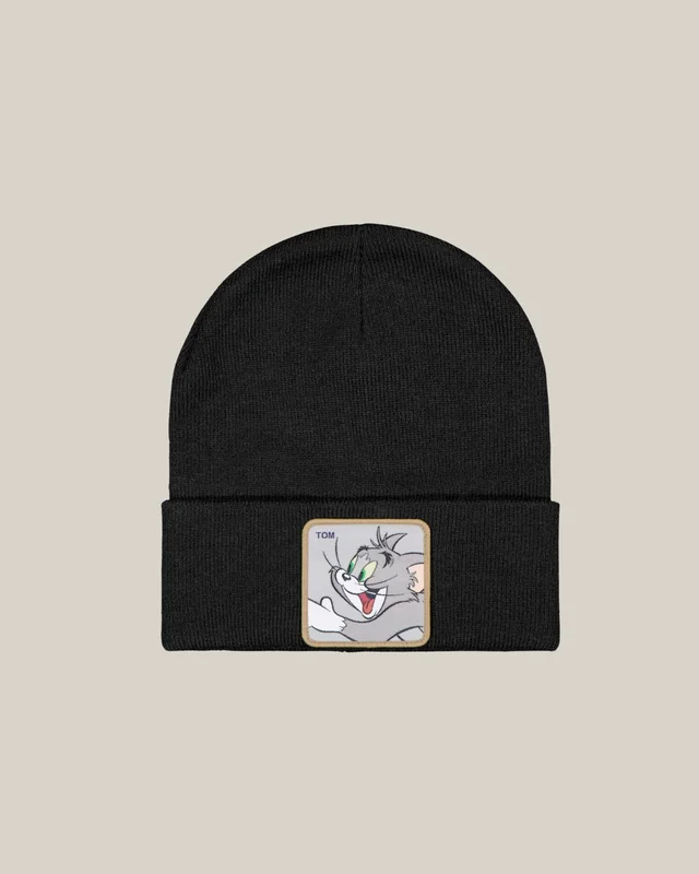 Capslab Tom & Jerry Tom Black Beanie Capslab Zwart Mutsen Jongens - Kids Brand Store