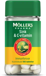 Möller's Pharma Sink & C-vitamin tabletter 100 stk
