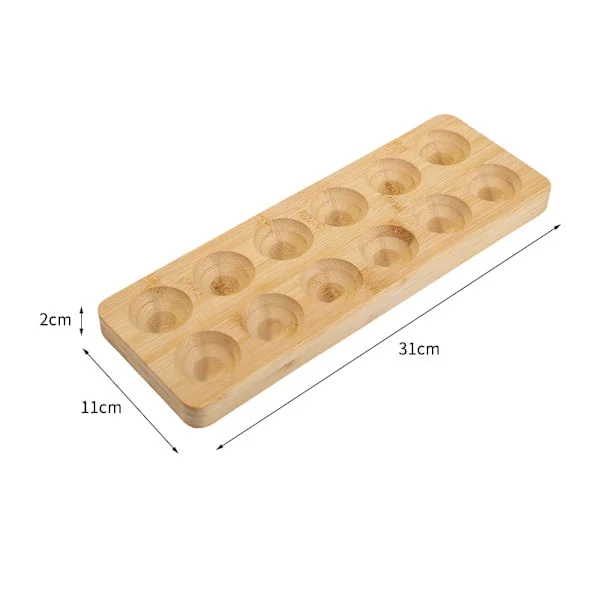 Äggbricka Rustikt Äggställ Kyckling Ägghållare Kylskåp Äggbricka Bänkskiva Ägghållare Äggutställningsställ 12 Ägghållare Trä Äggställ