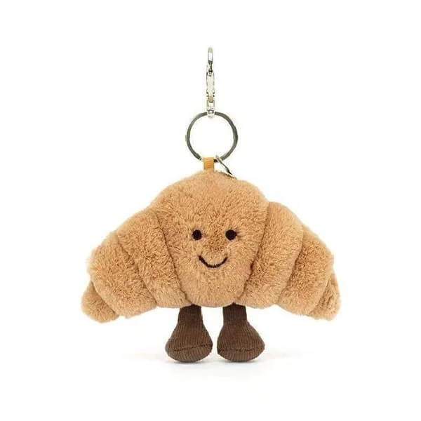 Croissant Bag Charm Keychain Gift Soft Plush Toy