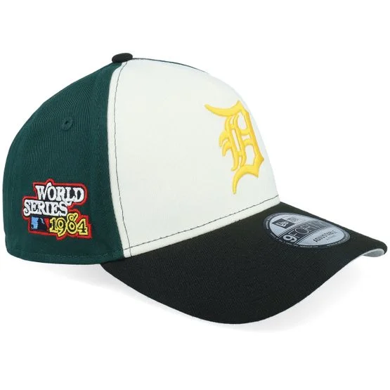New Era - MLB Wit adjustable Cap - Hatstore Exclusive x Detroit Tigers Woodland Vibes 9FORTY World Series 84 Chrome/Green/Black A-frame Adjustable @ 
