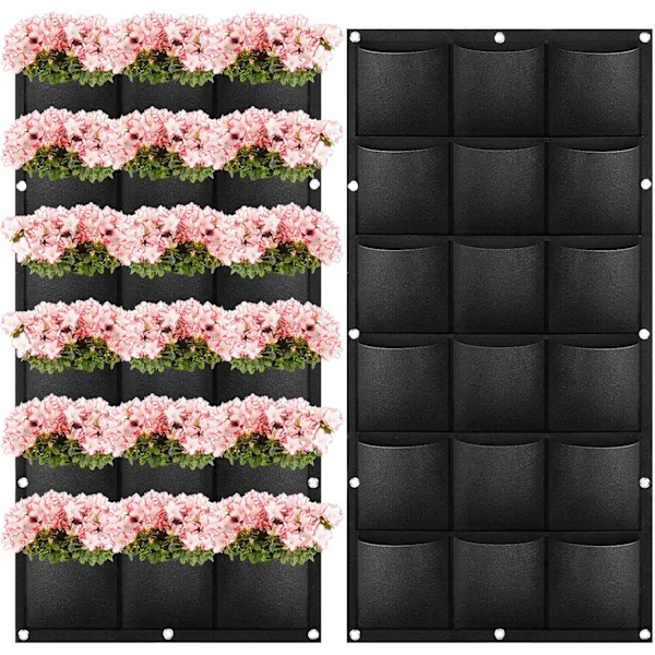 Dewenwils Hanging Planter Bag 18 Pockets for Plants Wall
