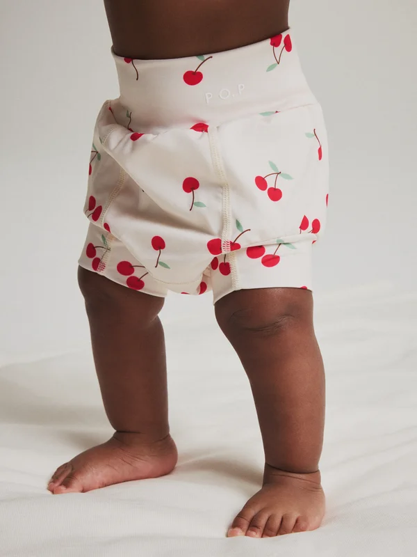 Polarn O. Pyret - Swim nappy cherry - 74 - 80 - Childrenswear - white