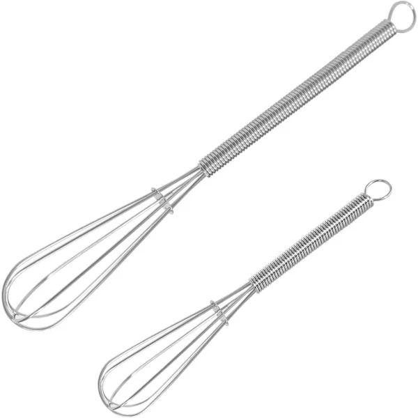 Mini visper i rustfritt stål, liten visp 2 deler, visping, pisking, blanding av ingredienser, blanding av sauser