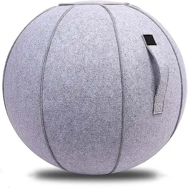65 cm Siddepude til kontor, soveværelse og hjem, Pilates træningsbold med betræk, letvægtig, selvstående, ergonomisk, holdningsaktiverende træning-FA-