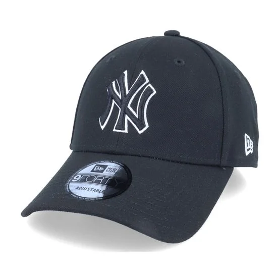 New Era - MLB Zwart adjustable Cap - New York Yankees Pop Outline Black 9FORTY Adjustable @ Hatstore