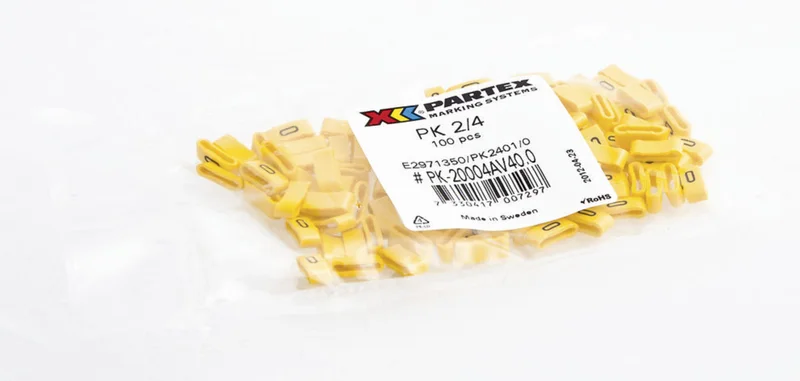 Partex PA2401/7 Kabelmärkning siffror, Ø4-10 mm, 100-pack 7, Anslutningsdon & kablar
