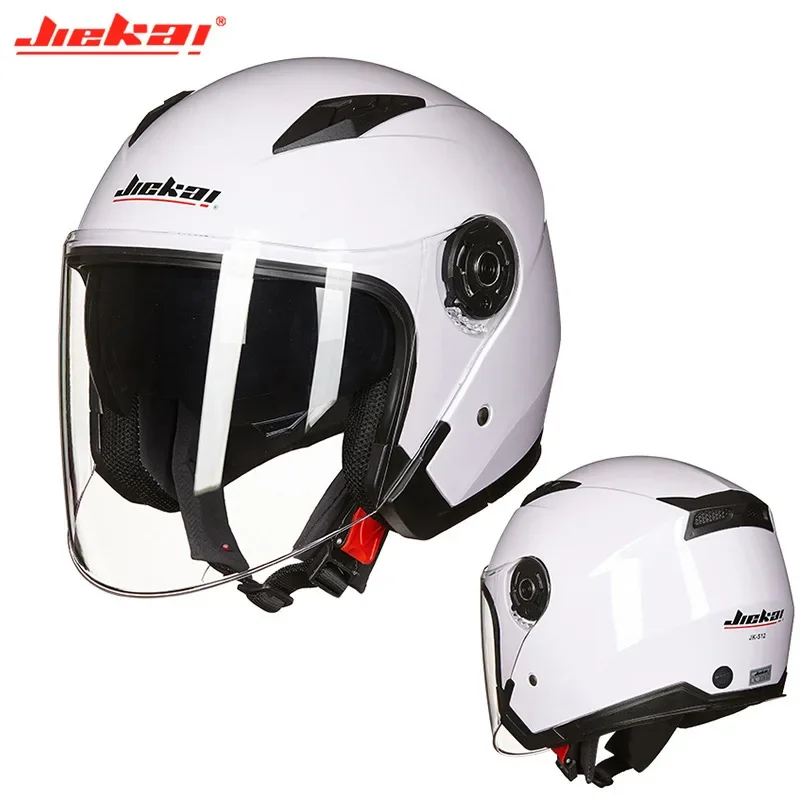 AliExpress - Casco moto vintage JIEKAI casque de Moto Anti-buée Double lentille demi-casque Cascos Para Moto Casco Moto casque de Moto