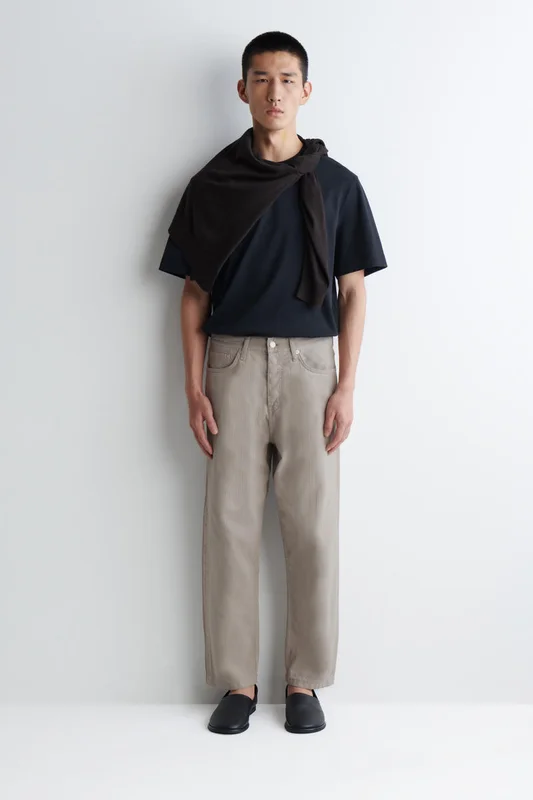 COS Men's Dome Relaxed Fit Straight Leg Jeans in Beige