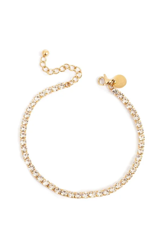 Tennis Bracelet Crystal Gold
