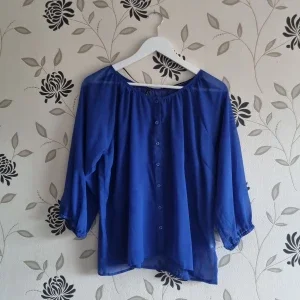 Freequent, blå blus, Strl: XS/34