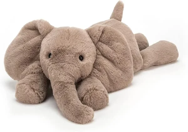 Jellycat Smudge Elefant Gosedjur, Medium 34 cm - Elefant Plyschleksak - Klassisk Barngåva