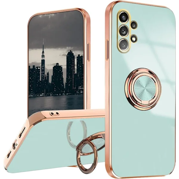 Skal för Samsung Galaxy A32 5G (Grön), Samsung A32 5G Skal Stöttåligt, Plätering 360 Graders Skydd Magnetiskt Skal Bilhållare Skal_yux