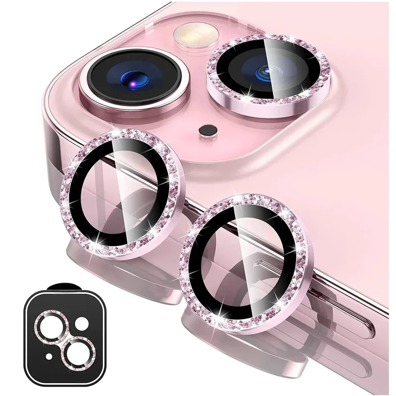 AliExpress - Protection d'objectif d'appareil photo scintillante pour iPhone 17 Pro Max 16 15 Pro 13 11 14 15 Plus 12 Mini – Film de protection en 