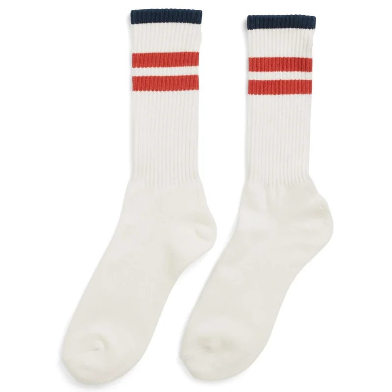 Amundsen Oslo Crew Socks White/Red