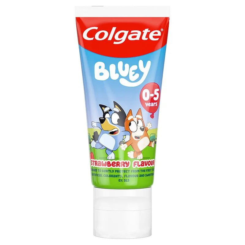 Colgate Tandpasta Bluey 0-5 år 50 ml, Medicin & Pleje, Tandpleje Til Børn, Børnetandpasta