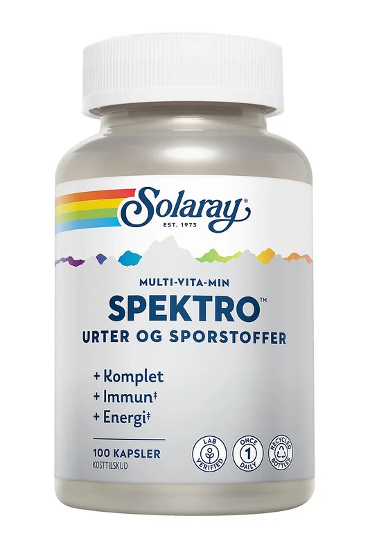 Solaray Spektro Multi-Vita-Min Urter og Sporstoffer 100 kaps., Helse & Madvarer, Vitaminer, Multivitaminer