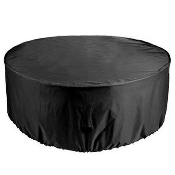 130*71cm rundt hagemøbeltrekk, vanntett trekk for bord og stoler, svart vanntett duk, 210D Oxford-duk