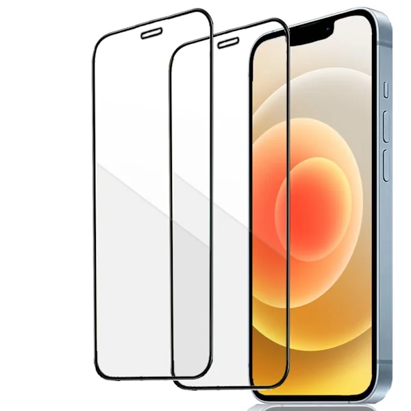 iPhone 12 / 12 Pro Skärmskydd 2-Pack - Heltäckande Härdat Glas för Ultimat Stöttålighet och Skydd