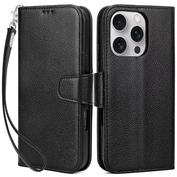 iPhone 16 Pro Max Plånboksfodral - Svart