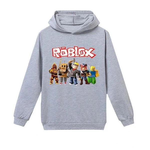 Roblox Kids' Hoodie Jacket Sweatshirt, Black, Black, Black Grey