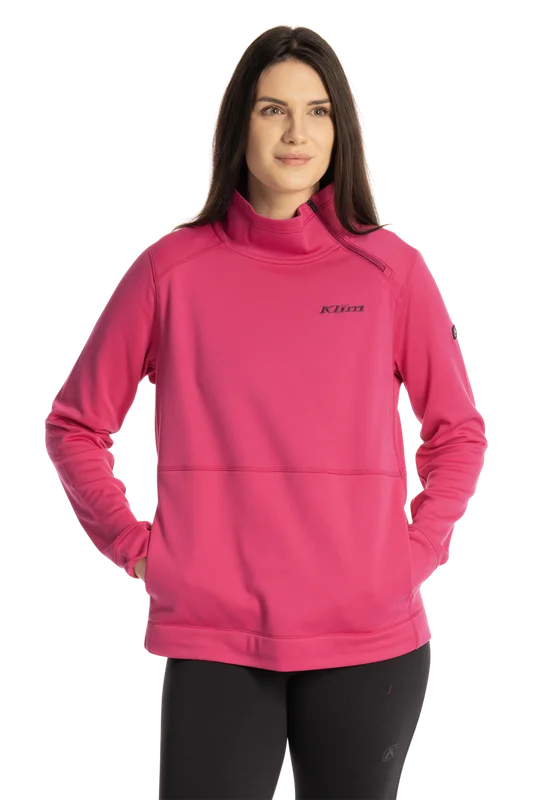 Klim Solitude Asym Women's Hoodie Red Fuchsia M