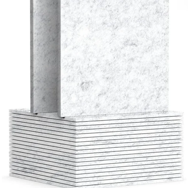 30 x 30 cm 12 pcs High-Density Acoustic Absorbing Panels, Sound Absorbing and Soundproofing for Wall and Ceiling_TF_TF Grey 12pack-30x30cm