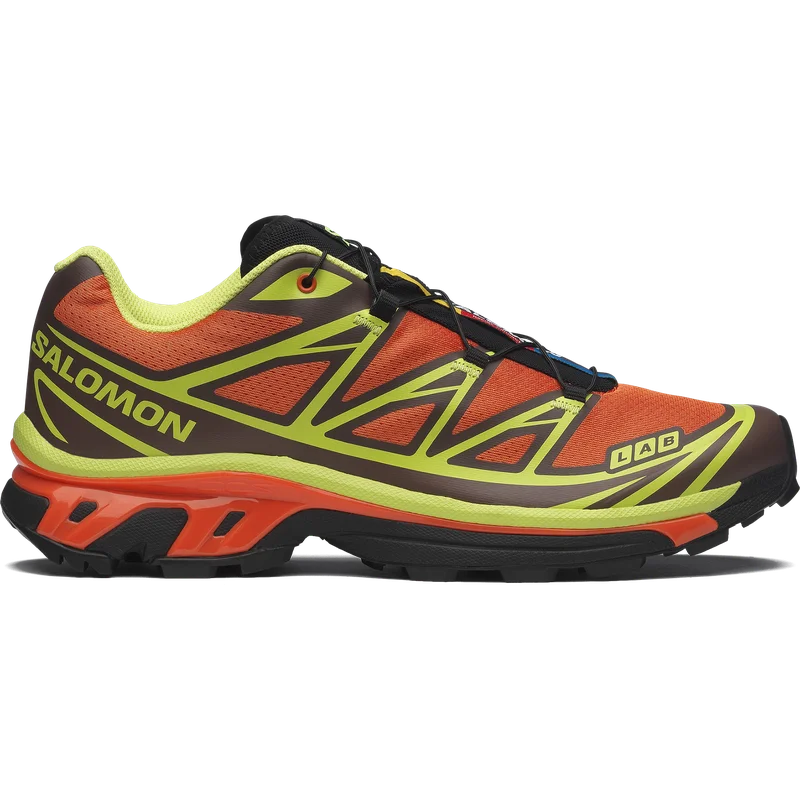 Salomon - Sneakers Chaussures XT-6 - Red Orange / Sharp Green