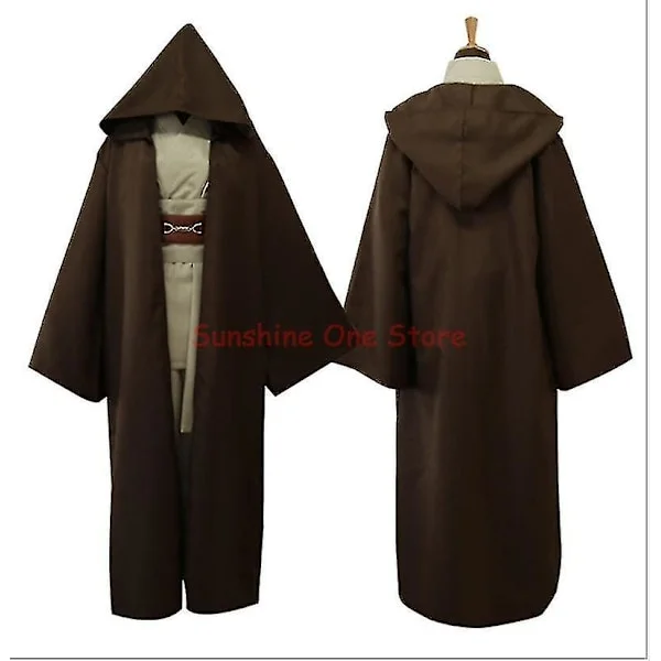 Star Wars Cosplay Costume Anakin Skywalker Replica Jedi Robe Fantasia Male Halloween Cosplay Jedi Costume For Men Plus Size 4xl M Coffee Full Set