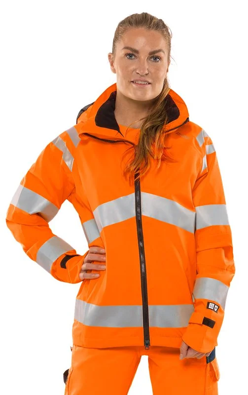 Arbetskläder Fristads Dam Varsel Green skaljacka stretch 4681 GLPS klass 3, dam, Varsel Orange