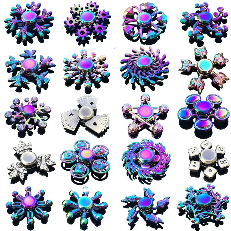 AliExpress - Spinner en métal arc-en-ciel Fidget Spinners à doigts colorés Spinners à main à grande vitesse Jouets Fidget pour soulager l'anxiété au 