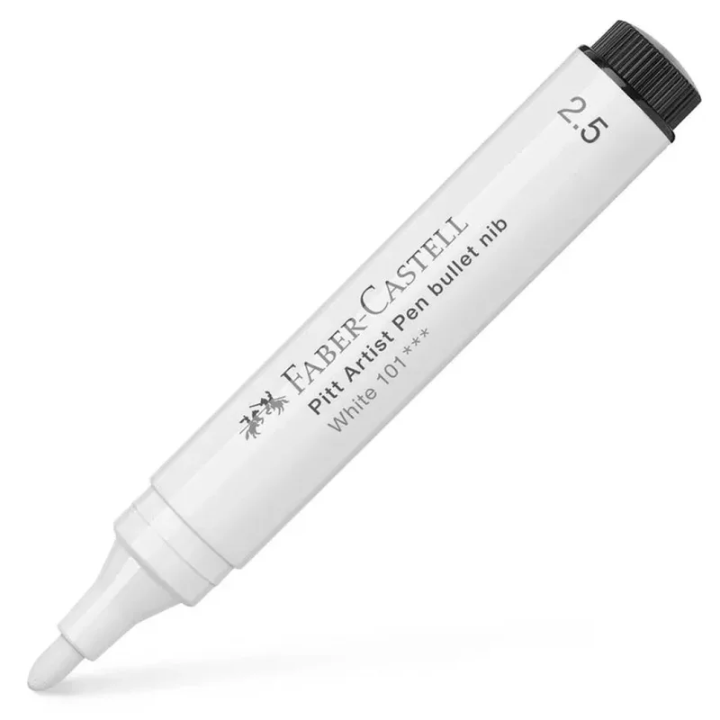 Faber-Castell India Ink Pitt Artist Pen White 2.5 mm