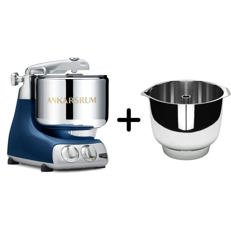 Ankarsrum Assistent AKM 6230 Kjøkkenmaskin + Original vispebolle, ocean blue