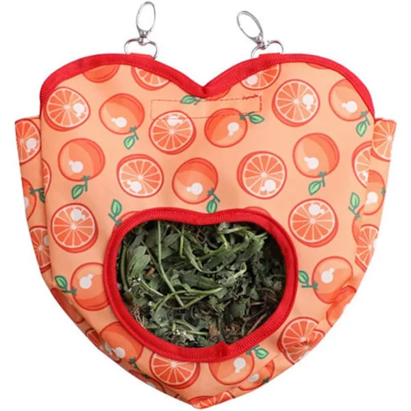 Hay bag for rabbits, feed bag for guinea pigs, hanging storage for small animals