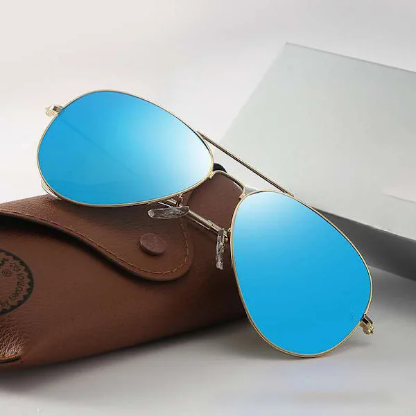 Ray Ban 3025 112/19 Aviator Guld Stel med GRØN SPEJL Linse - STØRRELSER (5)