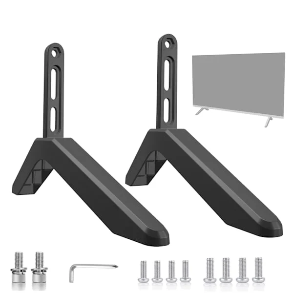 【YD】Universal TV Stand Base with Screws Easy Installation Tabletop TV Legs for Vizio, Samsung, LG, TCL, Hisense