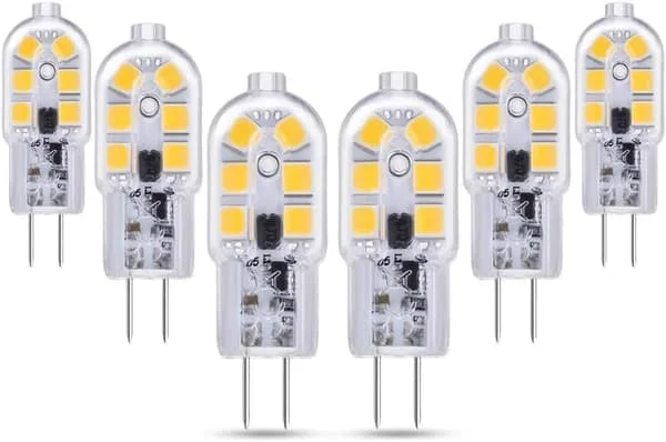 G4 LED 12V 2W Varmvit 3000K, 200lm, motsvarar G4 10W 20W halogenlampa, ej dimbar, Bi-pin G4 12V LED AC DC för ljuskronor, bord