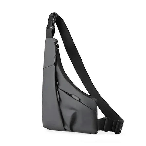 Leisure Leather Film Triangle Bag Crossbody Anti Theft Tettsittende Brystveske Sports Riding Sling