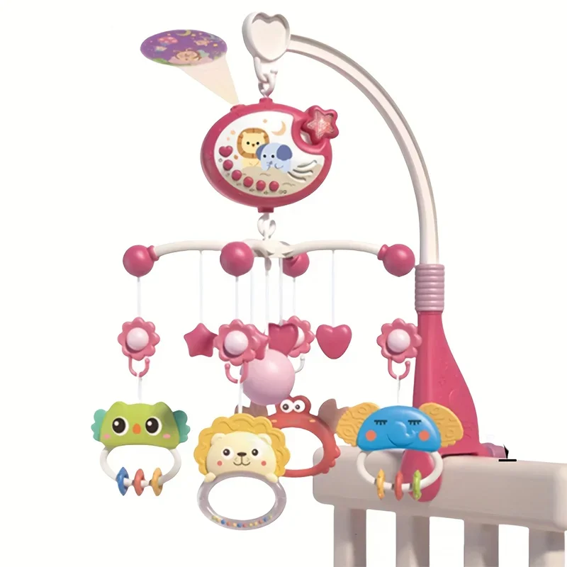 AliExpress - 360 ° Mobile musical pour berceau de bébé, veilleuse rotative, projection, cloche de lit, jouet, quatre vitesses, minuterie, suspendu, 