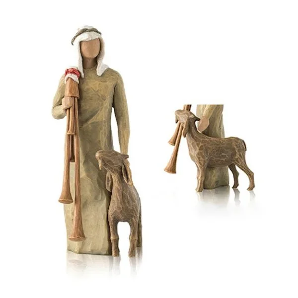 1 st Willow Tree Julkrubba Figur Staty Handmålad Dekoration Julgåva Juldekoration Ornament-FX-