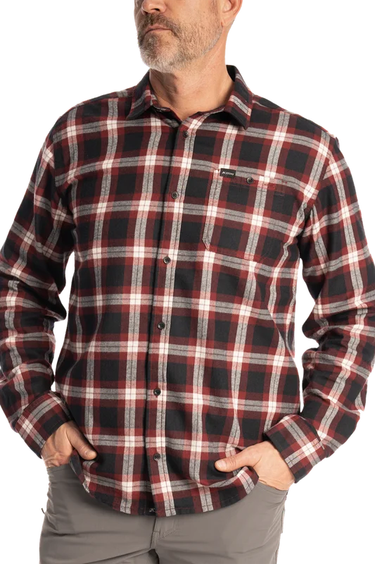 Klim Alderson Midweight Flannel Shirt Cabernet/Black M