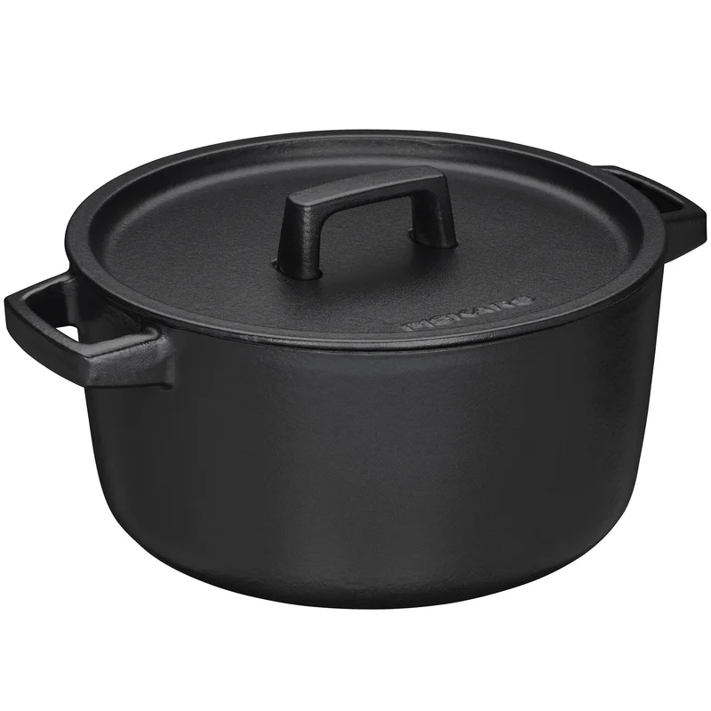 Fiskars Folken støbejernsgryde med låg 4 liter - Sort | KitchenOne