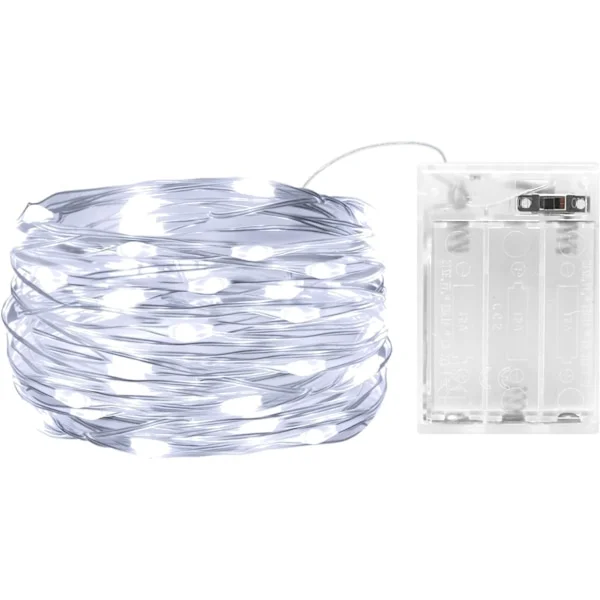 LED-ljusslinga, 3M 30 LED batteridriven LED-slinga Vattentät för utomhusträdgård inomhus bröllopsfest jul (kall vit)